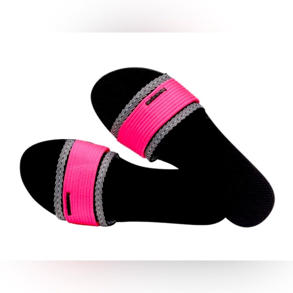 NWT - Havaianas You Trancoso Sandal - Pink & Black - Size 7/8 Women - Picture 4 of 5